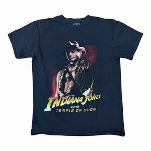 Indiana Jones Temple of Doom Movie T-Shirt Men’s M Black 100% Cotton